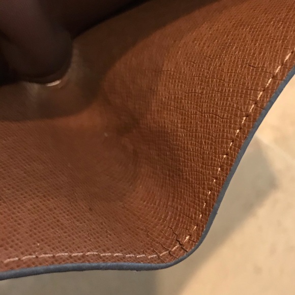 LOUIS VUITTON Monogram Wallet Bi-fold Multiple M60895 Brown Leather Vintage - Picture 3 of 8